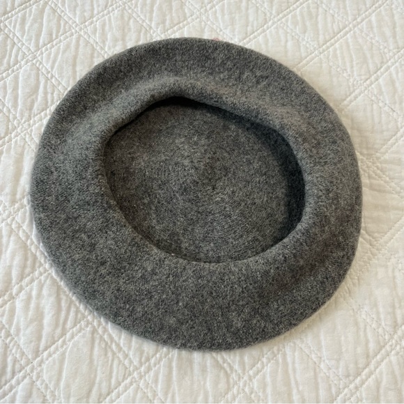 Vintage charcoal gray wool beret - Picture 3 of 6